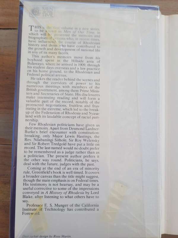 Testimony of a Rhodesian Federal, by J.M. Greenfield.