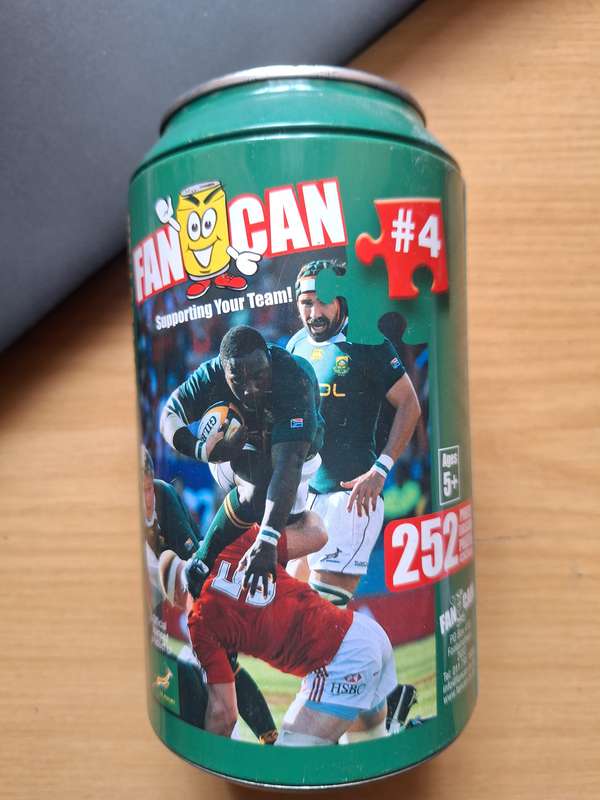 Springbok Rugby fan can collection #4 with complete set of 252 puzzles