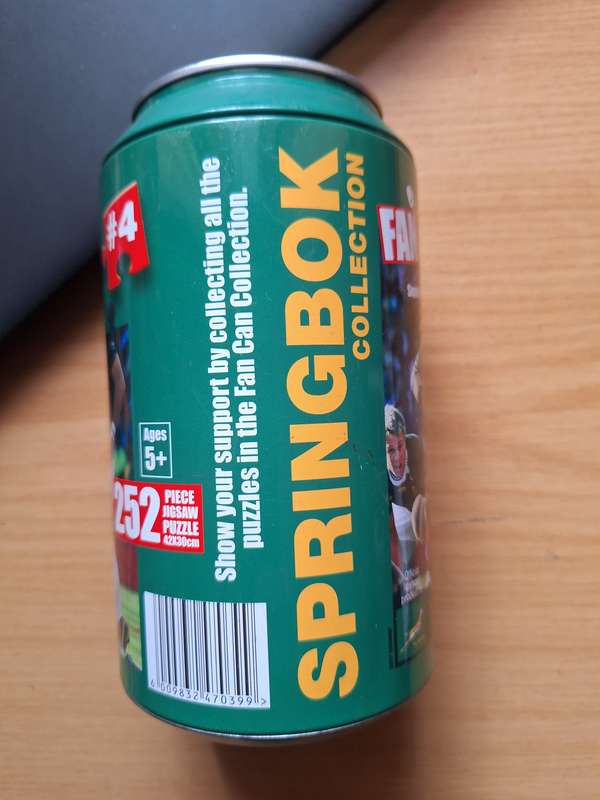 Springbok Rugby fan can collection #4 with complete set of 252 puzzles