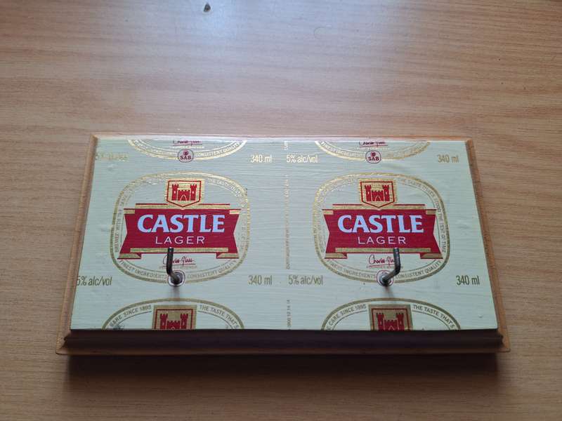 Castle wooden key ring holder 20cm in length