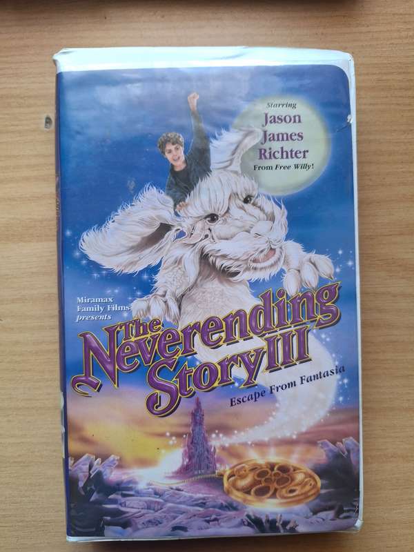 The neverending Story III escape from Fantasia VHS Vintage tape
