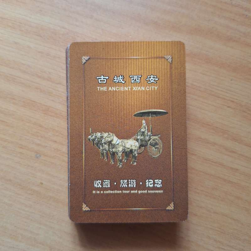 Teracotta Warriors and horses of Qin, the ancient Xi'an city playing cards