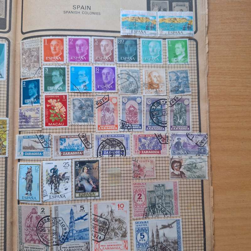 Unique vintage  stamps from Spian