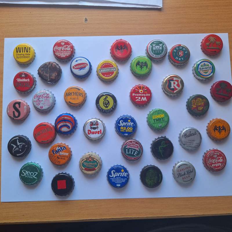 Vintage bottle steel caps