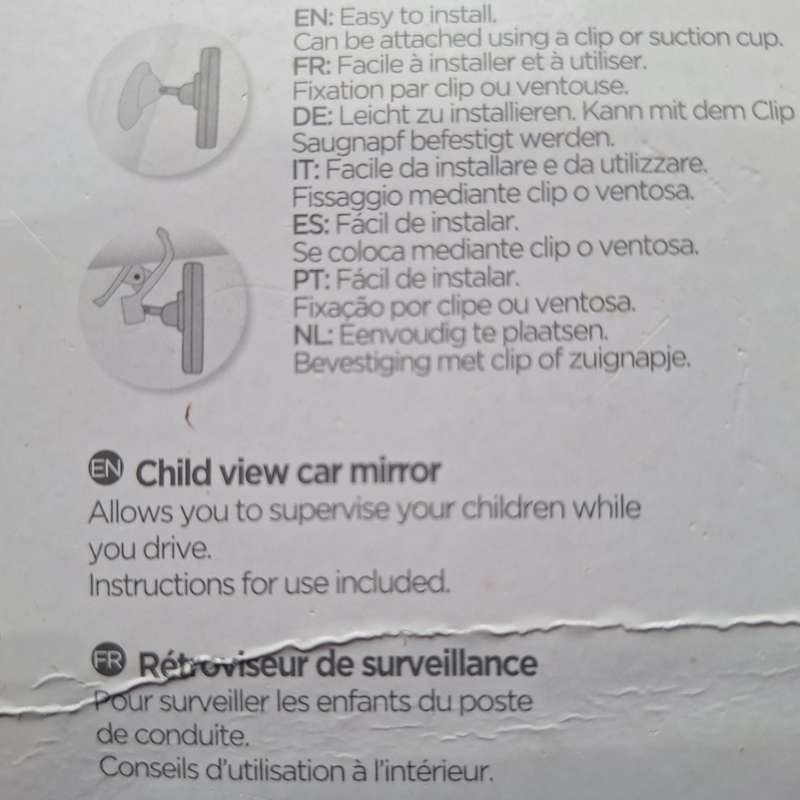 Child view car mirror