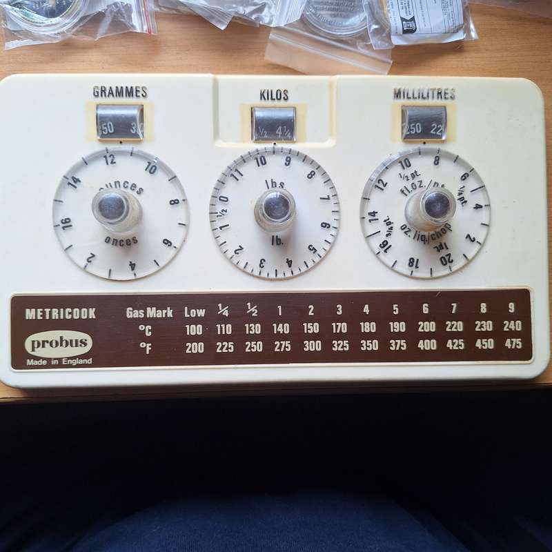 Vintage metrics kitchen cooking converter