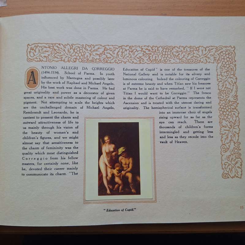 Famous Works of arts with 97 cigarette cards from 1950's