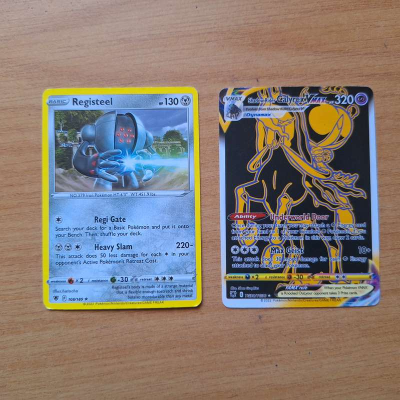 Two pokemon cards