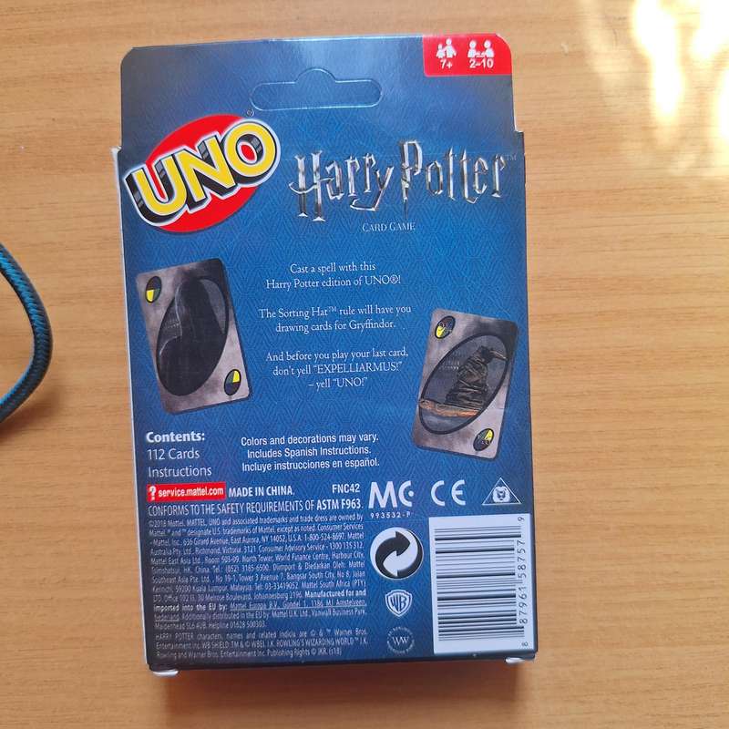 Harry Potter Uno card game