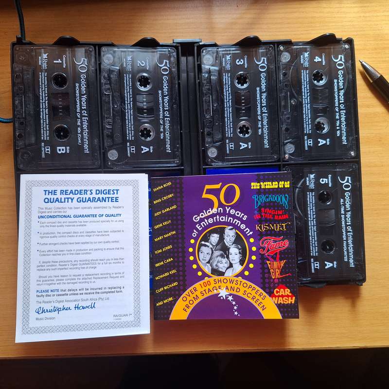 50 golden years of entertainment Reader's Digest music cassettes
