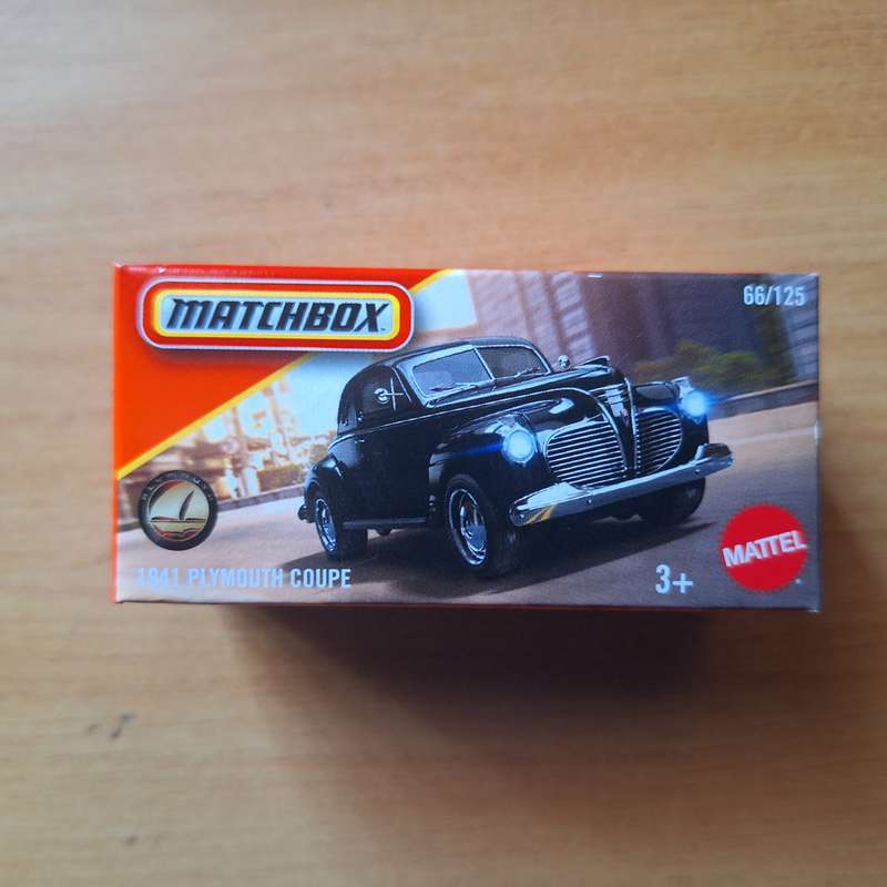 Matchbox 1941 black Plymouth Coupe in box 66/125