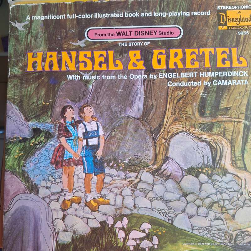 Hansel and Gretel Disney LP record with booklet