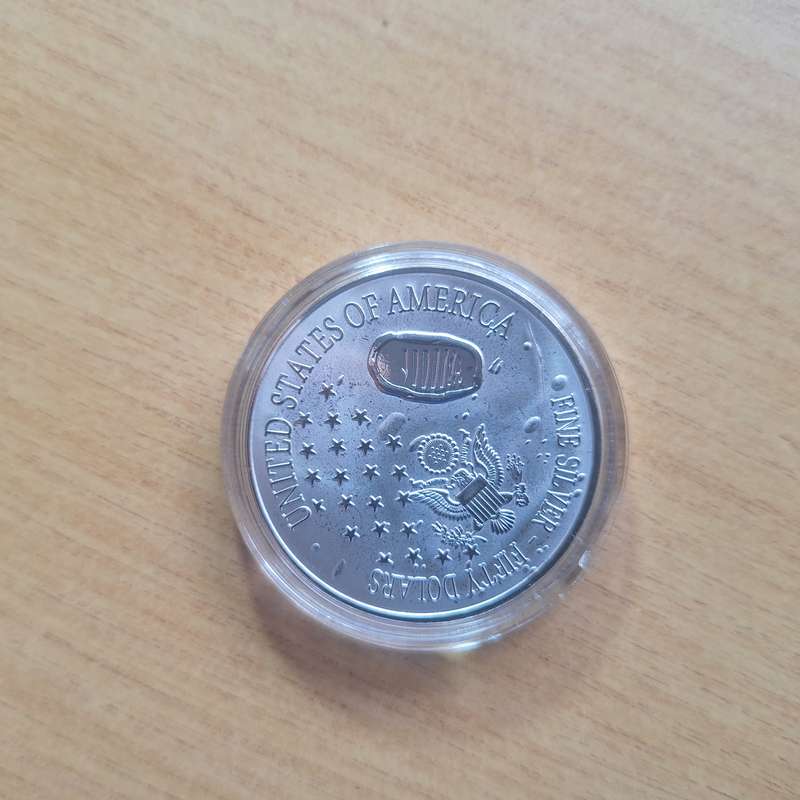 50th Anniversary of moon landing collectable coin in capsule
