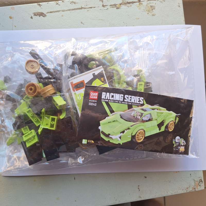 Racing series Building block type racing car still sealed -368 pieces