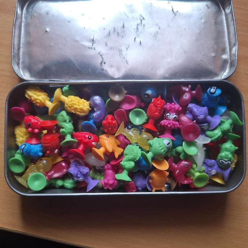 Pencil holder filled with stikeez