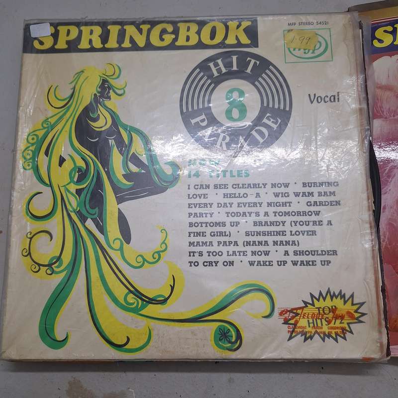 Number 8 and 9.Springbok hits LP records