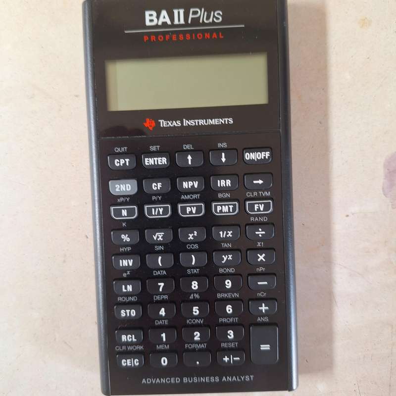 BA II plus advanced business analyst texas instruments calculator