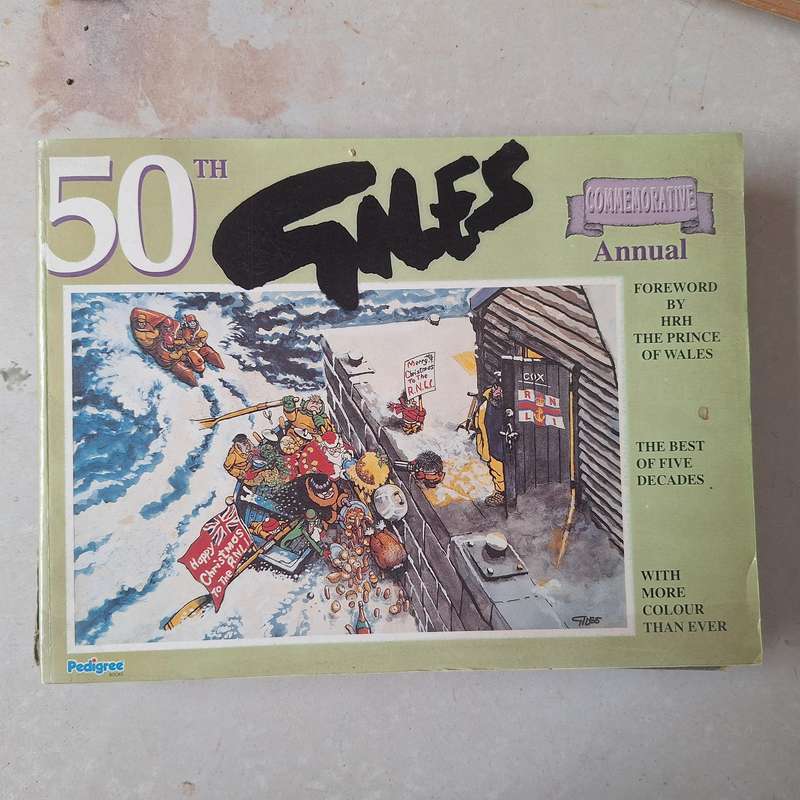 Giles 50th edition with foreward by Prince Charles Sunday and daily express cartoons
