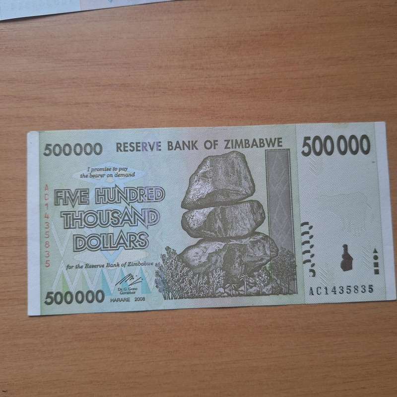 Zimbabwe 500000 dollar note