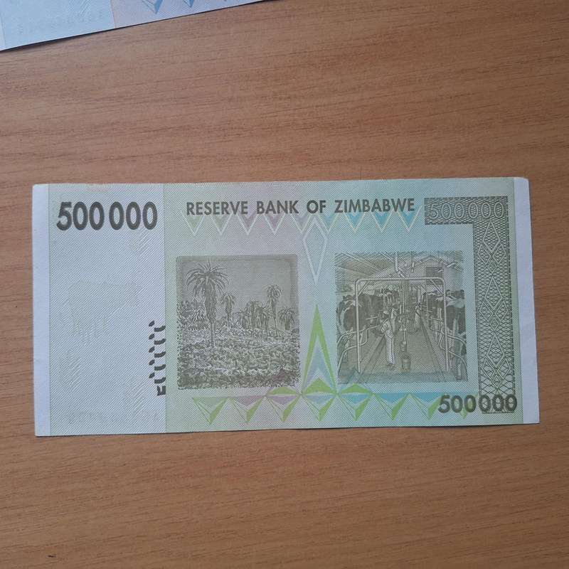 Zimbabwe 500000 dollar note