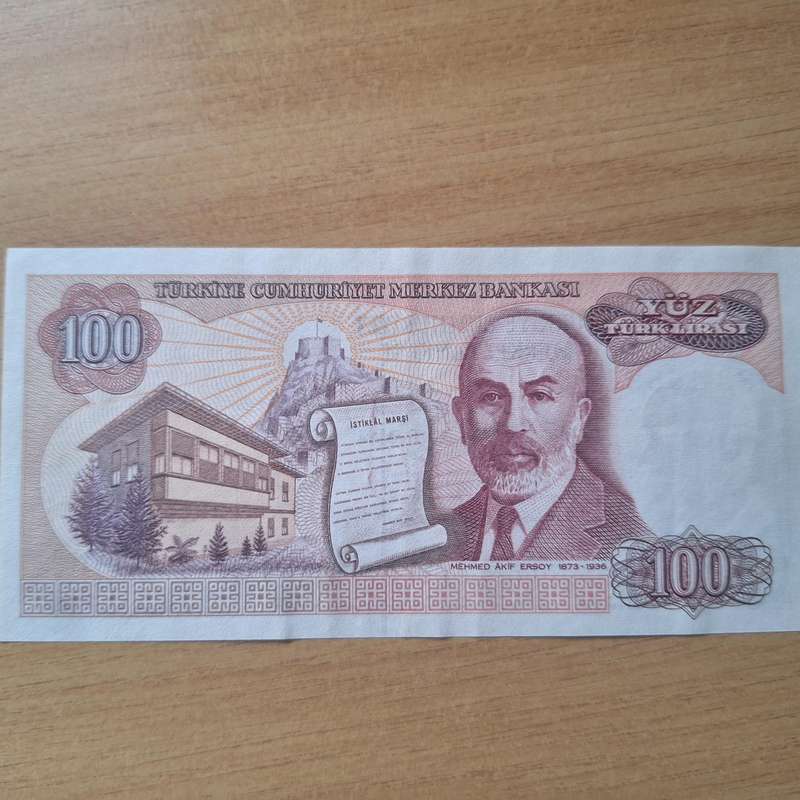 100 Turkish Lirasi note from 1970