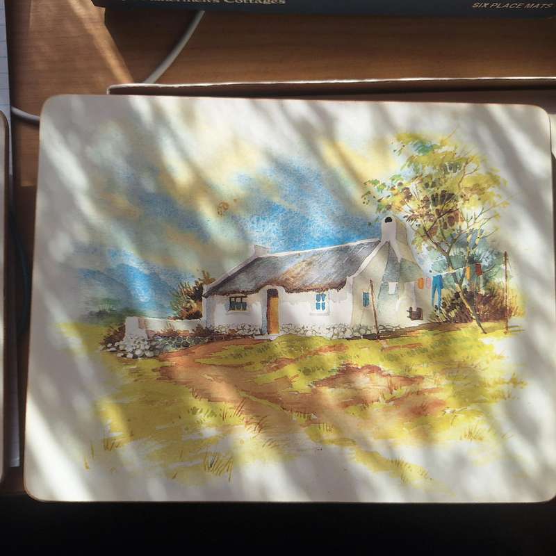 6 x Cape Fishermans cottages place mats 25 cm x 19 cm in great condition