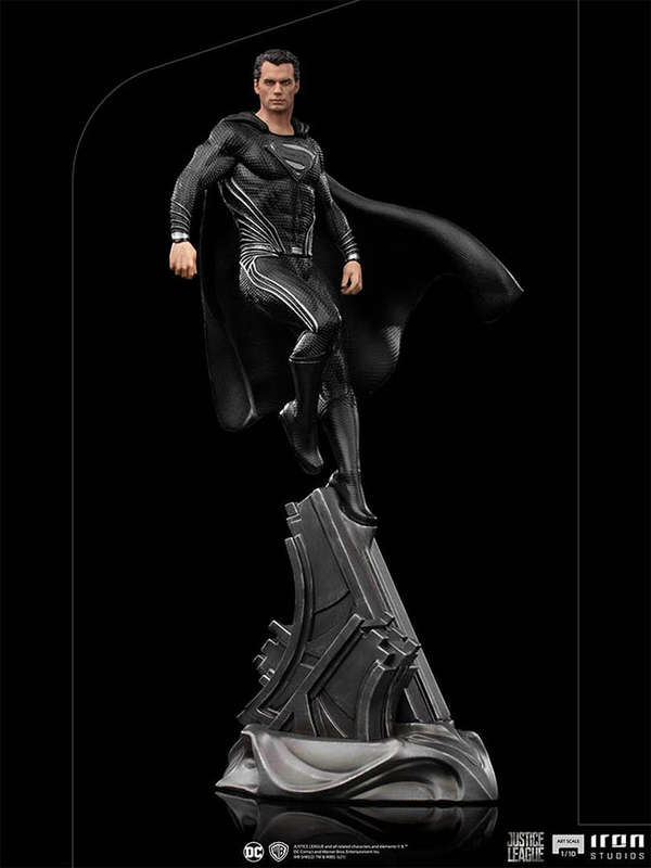 Iron Studios Zack Snyder's Justice League - Superman Black Suit Statue Art Scale 1/10
