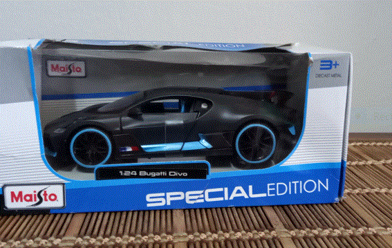 Bugatti  Divo  Die Cast Model - 1/24  Top Make  MAISTO   New i D/Case  - Reduced To Clear Madness