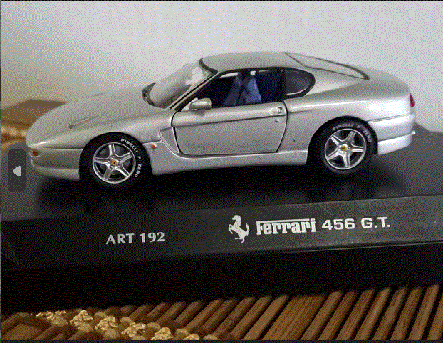 ''92- 2003  Ferrari 456 GT Die Cast Model    Scale 1/43 T New on Base  Top Make Model Art