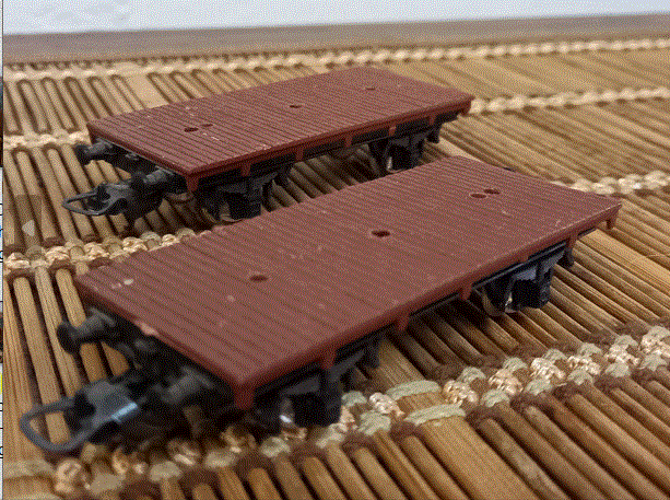Lima Flat Bed Freight Wagon s- 12 Cm Long ! HO Complete