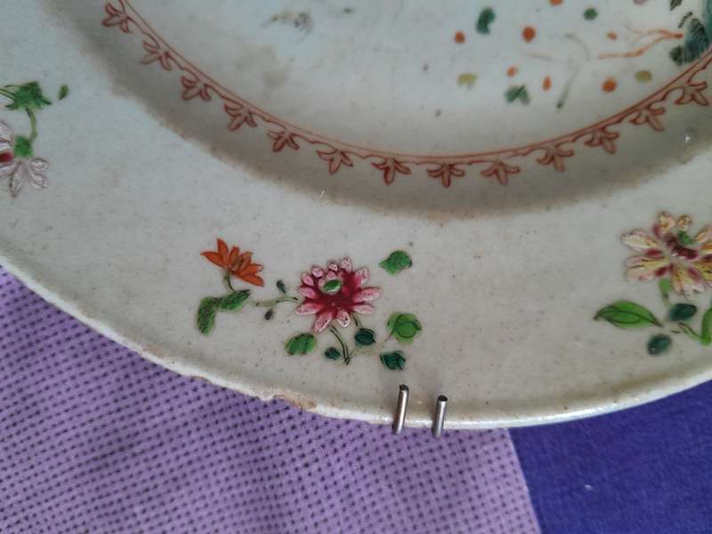 Chinese Fimille Rose - Hsi -Ho Qing Dynisty 18th century  plate
