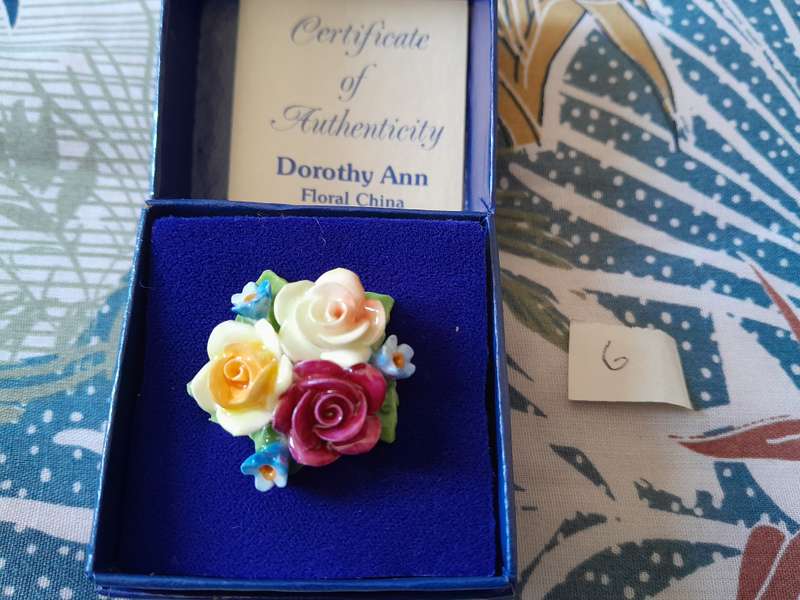 Dorothy Ann hand painted Porcelain Brooch