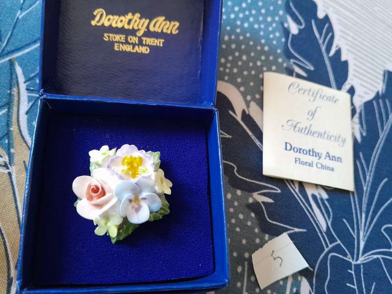 Dorothy Ann hand painted Porcelain Brooch