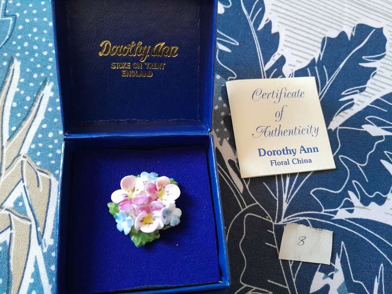 Dorothy Ann hand painted Porcelain Brooch