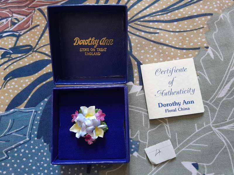 Dorothy Ann hand painted Porcelain Brooch