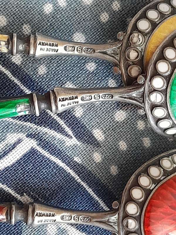 Hallmarked Silver cocktail spoons -Norway