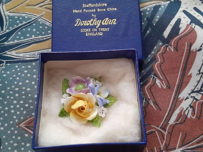 Dorothy Ann hand painted Porcelain Brooch
