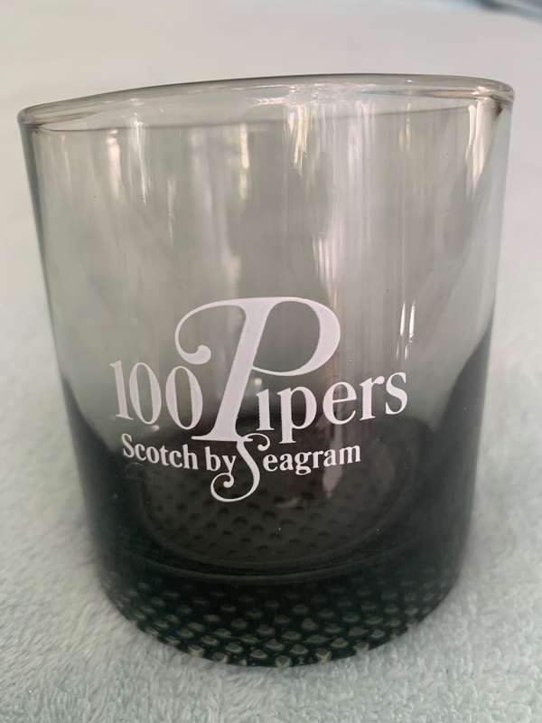 Vintage 100 Pipers Whisky glass