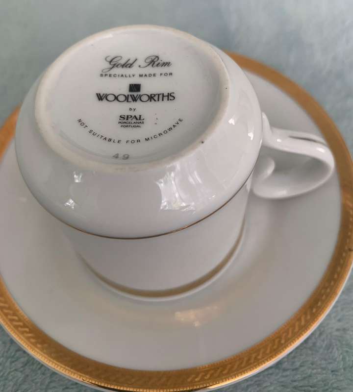 Woolworth Coffee cup with gold trim