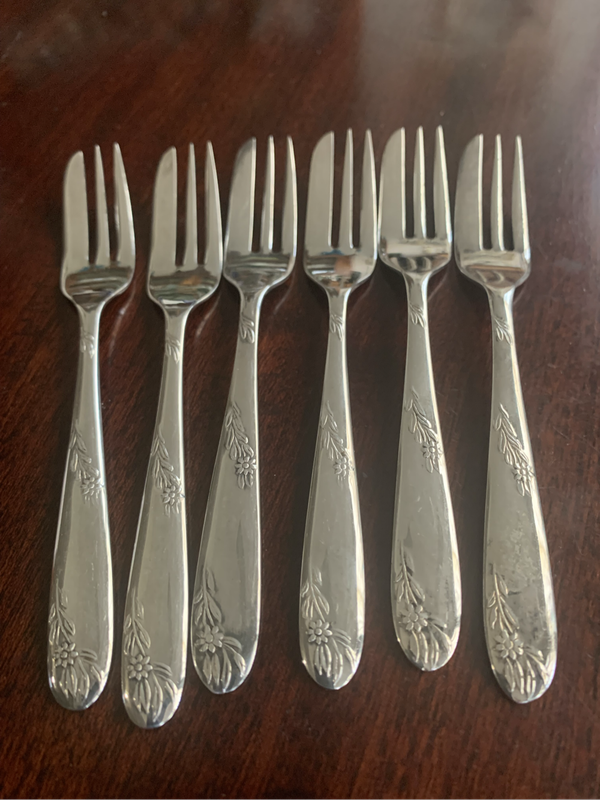 Angora Silver plated cake fork set