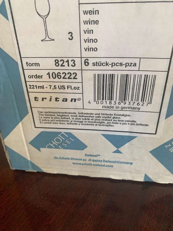 Schott Zwissel Crystal Wine Glasses