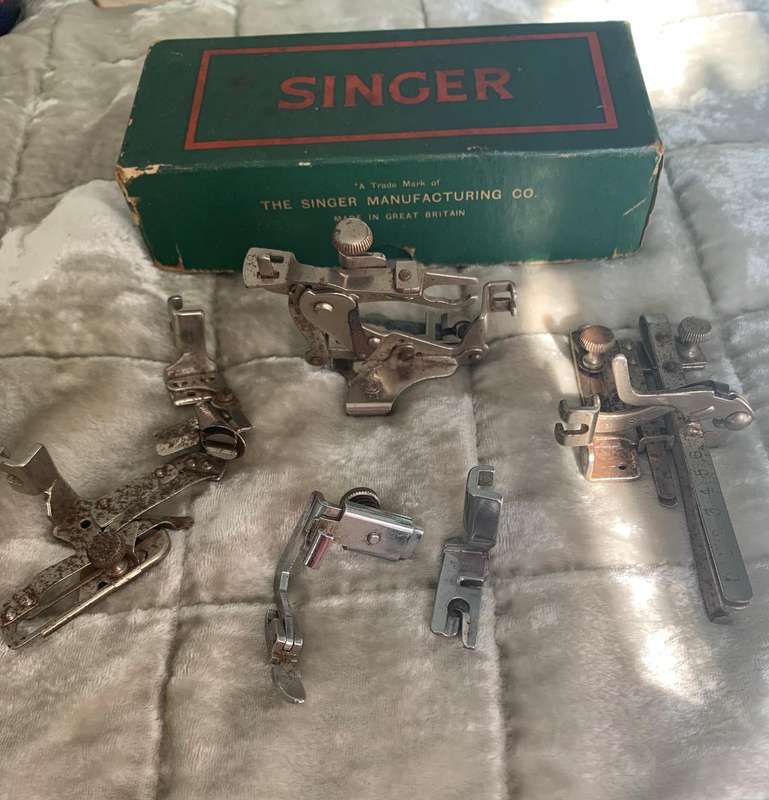Vintage Singer Attachments in box