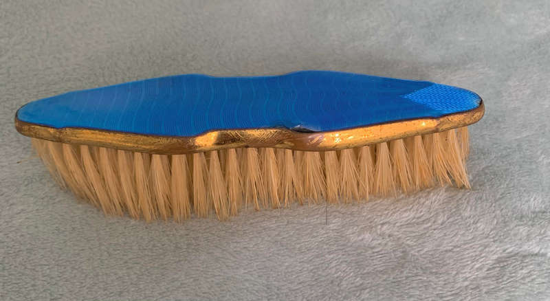 Vintage Enamel dressing table brush