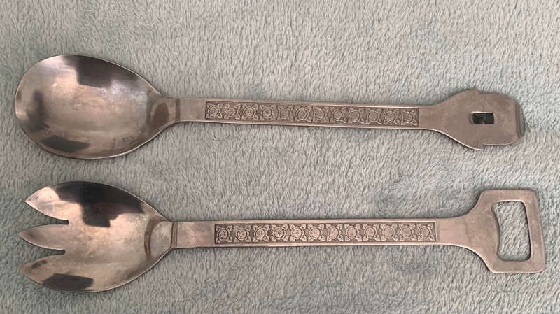 Vintage Stainless Steel Salad Servers