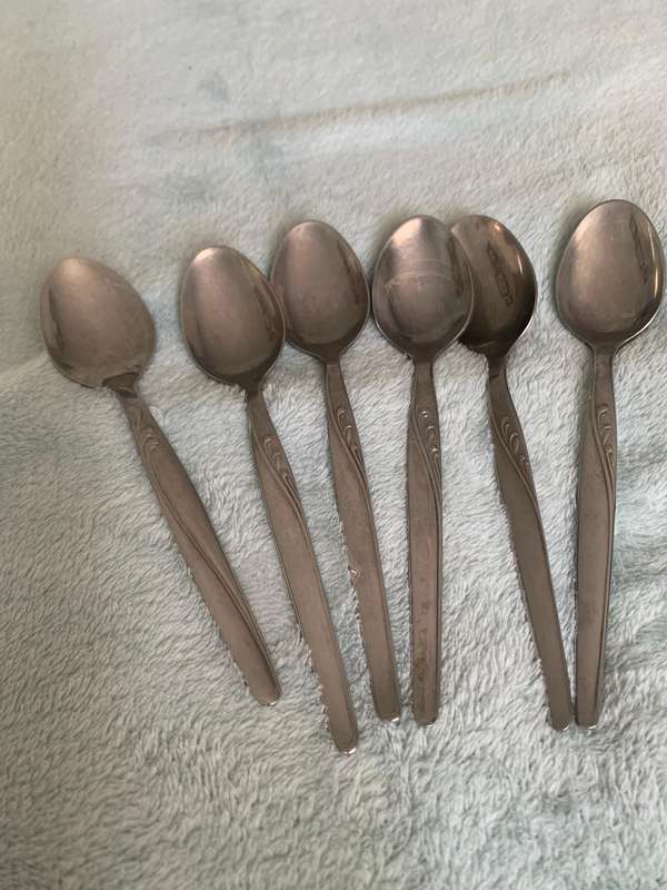 6 x stainless Steel teaspoons