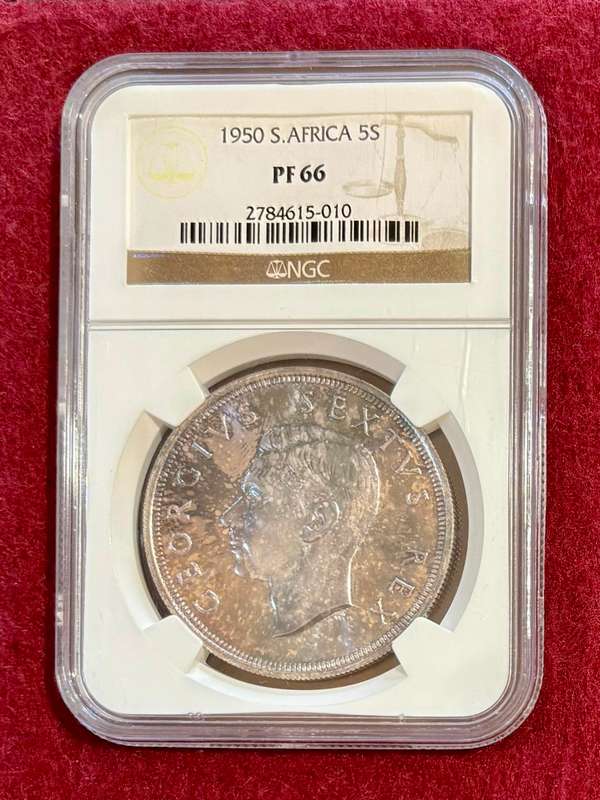 Graded Union of SA 1950 Proof Silver Crown: NGC PF66
