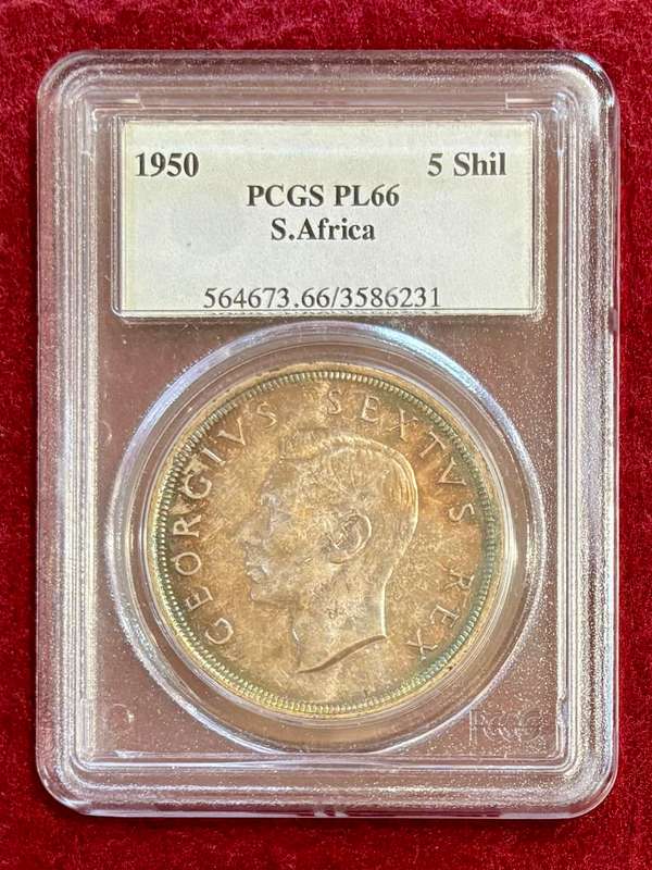 Graded Union of SA 1950 Proof-like Silver Crown: PCGS PL66