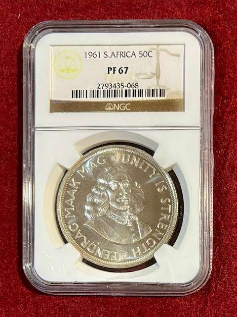 Graded Union of SA 1961 Proof Silver Crown: NGC PF67
