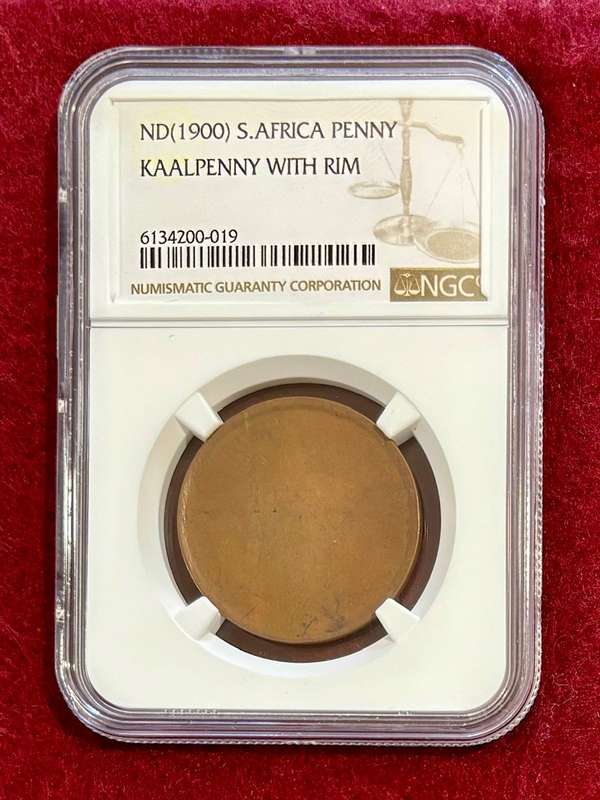 Stunning Graded ZAR 1900 Kaal-Penny with Rim NGC