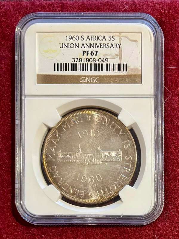 Graded Union of SA 1960 Proof Silver Crown: NGC PF67